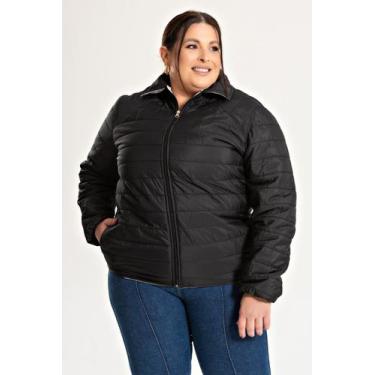 Imagem de Jaqueta Feminina Plus Size Bomber Dupla Face - Serena, G2, Cinza