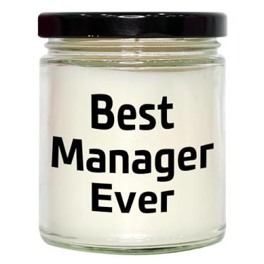 Imagem de Vela de soja de baunilha Best Manager Ever 255 g presente para gerentes neste Natal
