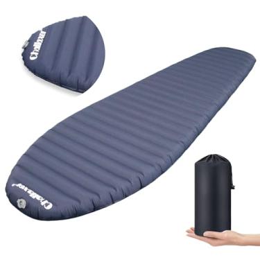 Imagem de Almofada de dormir inflável ultraleve com valor R 7,7, 190 cm x 58,9 cm, almofada de dormir para clima frio e acampamento de inverno, nylon 40D durável, perfeita para mochila com frio extremo e