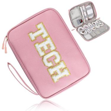 Imagem de Bolsa organizadora eletrônica COSHAYSOO para mulheres rosa