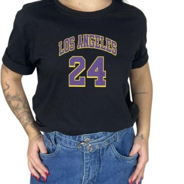 Imagem de Camiseta T-shirt Feminina Los Angeles Elegante Estampada Chique - Mill