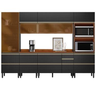 Imagem de Cozinha Modulada Proença 6 Peças com Cristaleira e Aéreo 120cm - Demartêz