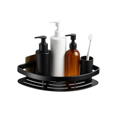 Imagem de Prateleira Organizadora para Banheiro – Suporte Porta Shampoo Sabonete – Nicho de Canto para Box em Metal Resistente Anti-Ferrugem para Áreas Molhadas – Fixação em Adesivo Sem Furar Parede