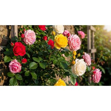 Imagem de Mais de 250 sementes de flores de rosas trepadeiras - sementes de rosas trepadeiras para plantar ao ar livre - alta taxa de germinação ornamental para seu jardim