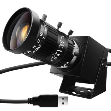 Imagem de ELP Câmera com zoom USB de 5-50 mm, 10x, 12 mp, zoom manual, webcam para computador, 1080p, 120fps, foco variável, câmera Lightburn de alta velocidade, USB2.0, câmera de PC, câmera de segurança USB