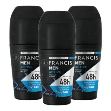 Imagem de Kit com 3 Desodorante Rollon Francis Men Active 50ml