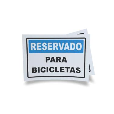 Imagem de Kit 3 Placas sinalização 15x21cm EM PVC PL(271) - Tema: Bicicletário -