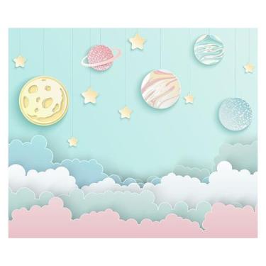 Imagem de Papel de Parede Adesivo Infantil Planetas Quarto Criança - 702pcm - Al