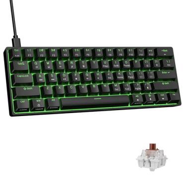Imagem de Teclado mecânico para jogos DIERYA DK61SE 60% com luz de fundo LED