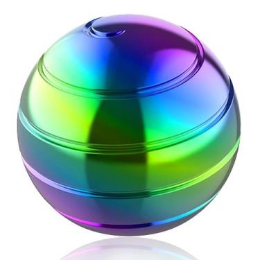 Imagem de Brinquedo de mesa cinético Panshi Metal Spinning Top Ball multicolorid