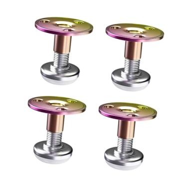 Imagem de KiBcsLic 4 peças estrutura de cama rosqueada camas sofás acessório parede altura ajustável batentes fixador cabeceira ferramenta anti vibração, Ajuste de 38 Mm a 46