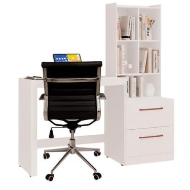 Imagem de Kit Home Office: Escrivaninha Silvana e Cadeira Rivatti Office - RIVAT