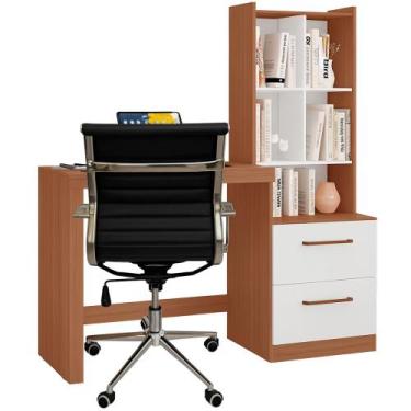 Imagem de Kit Home Office: Escrivaninha Silvana e Cadeira Rivatti Office - RIVAT