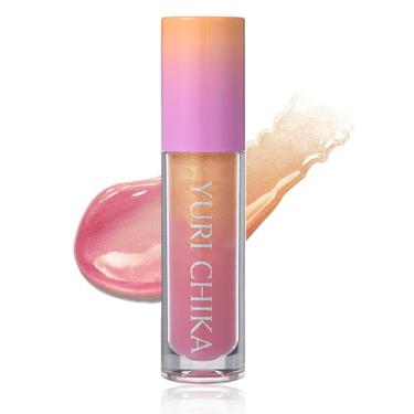 Imagem de JUR MORNIER Brilho labial com glitter, brilho labial hidratante, batom líquido brilhante, brilho labial transparente para mulheres (LG-003, 3,5 ml)