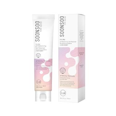 Imagem de J.CAT BEAUTY Soonsoo Gel de limpeza facial com equilíbrio de pH, limpa suavemente a pele enquanto mantém o pH saudável da pele com extrato de anis e flor de cerejeira, 5 ml