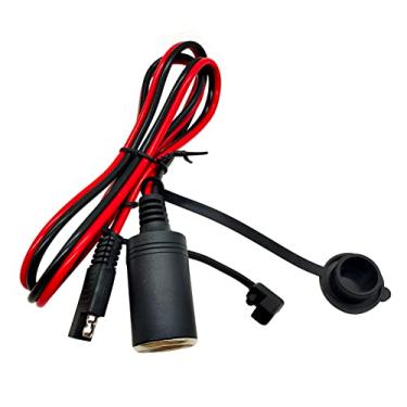 Imagem de Halokny Adaptador de tomada SAE para isqueiro fêmea para acionador de partida portátil de emergência de carro (1M)