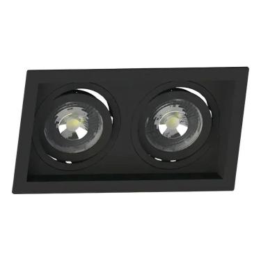 Imagem de 2X Spot Embutir 2 Par20 Duplo Recuado Preto Click Save Energ