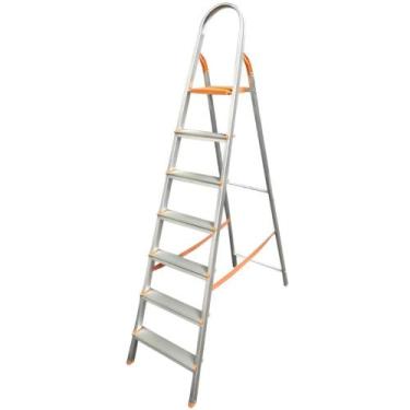 Imagem de Escada Doméstica de Alumínio com Acessórios em Polipropileno 7 Degraus