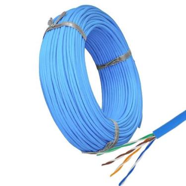 Imagem de Cabo De Rede Cat5e 100% Cobre Utp 24Awg Rolo 100 Metros Azul - Star Br