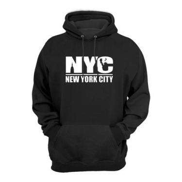 Imagem de Moletom Estampado Flanelado Unissex New York City Com Bolso - lgamn, P