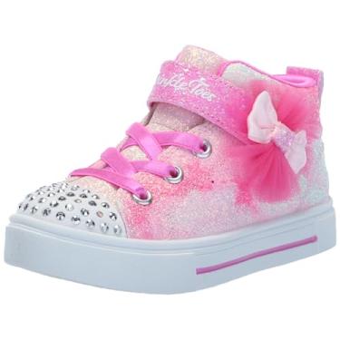 Imagem de Skechers Tênis infantil unissex Twinkle Sparks-Ombre Dazzle, Rosa/Multi, 22