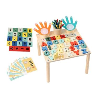 Imagem de simhoa Brinquedo de aprendizagem de matemática, mesa de atividades, auxiliares de ensino, placa de aprendizagem, brinquedos sensoriais de madeira, brinquedos, Quadro de Letras
