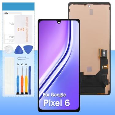 Imagem de Substituição de tela para Google Pixel 6 GB7N6 G9S9B16 16.3 cm LCD Display Touch Digitalizador Montagem de vidro - Preto com moldura - Ferramentas (não para Pixel 6A/6 Pro)