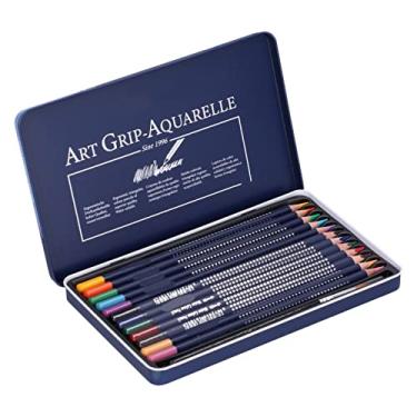 Imagem de Pssopp Conjunto de Lápis de Cor Solúvel Em água, Suprimentos de Arte de Madeira Premium para Desenho, Aplicação Suave, Ideal para Projetos Escolares e Criativos, 24 Contagem (12 cores)