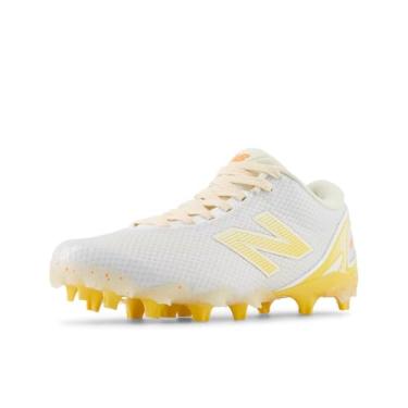 Imagem de New Balance Tênis feminino Freezelx V5 Low Lacrosse, Branco/Clementine/Angorá, 12 Wide