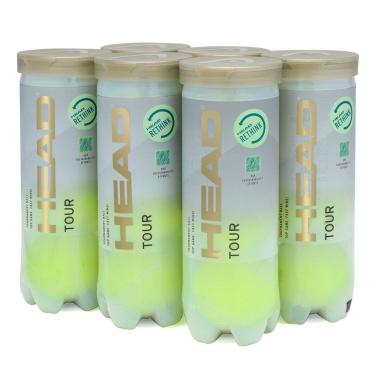 Imagem de Bola de Tênis Head Tour Pack Com 06 Tubos