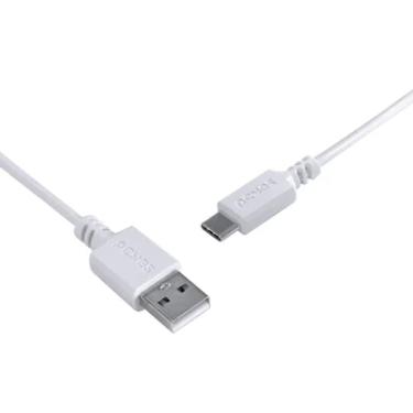 Imagem de Cabo Para Celular Usb A 2.0 Para Usb Tipo C 1 Metro Branco - Puacb-01