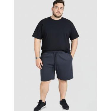 Imagem de Bermuda de Moletom Plus Size Masculino Cinza Shorts de Moletom Plus Si