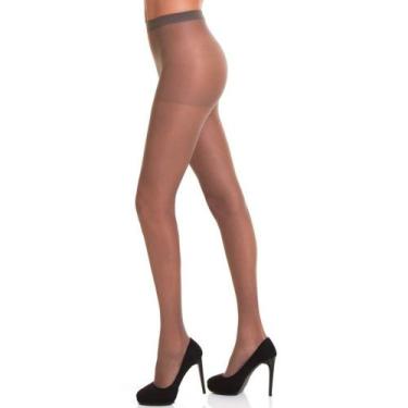 Imagem de Meia Calça Loba Lupo Fina 5760-001 Microfibra Fio 15, Castanho, G