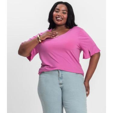 Imagem de Blusa Plus Size Infinita Cor Rovitex Rosa, Plus G3, Rosa