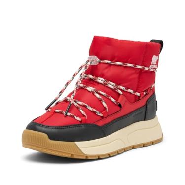 Imagem de Sorel Bota de neve feminina Whitney II sem cadarço impermeável, Vermelho brilhante/preto, 41