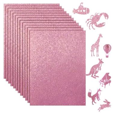 Imagem de 28 folhas de papel cartolina com glitter ouro rosa, 21 x 28 cm de espessura para convites, cardápios, confecção de cartões, impressão estacionária, projeto de arte, scrapbook, decoração de festa de