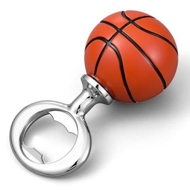 Imagem de Potchen Abridor de garrafa de basquete, presentes de cerveja para homens, abridores de garrafas de bola montados na parede, presente de aniversário para amantes de cerveja entusiastas de basquete