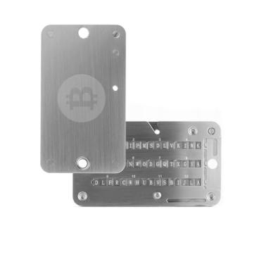 Imagem de SAFESeed Phrase Storage, Crypto Steel Metal Secure Bitcoin Wallet, Private Key Recovery Cold Storage Backup, 24 palavras compatíveis com carteiras de hardware BIP39 como presentes