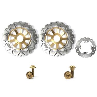 Imagem de Arashi Discos de freio dianteiros traseiros rotores com parafusos de montagem para Honda CBR919RR 1998-1999, peças de acessórios de reposição de motocicleta