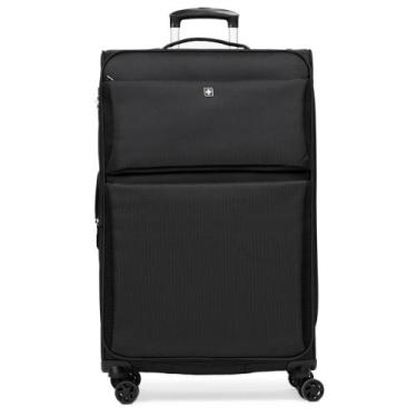 Imagem de Mala Grande Poliéster 4 Rodas Suissewin Verbier Preta, G