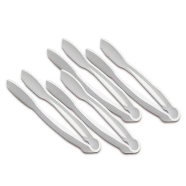 Imagem de Kit 4 PEGADORES BRANCOS 13 cm Para Acompanhamentos, Sorveteria e Açait