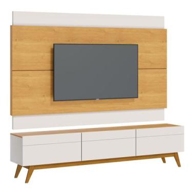 Imagem de Rack com Painel Classic 3G 1.8 com LED Nature com Off White - Imcal Mó