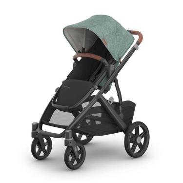 Imagem de Carrinho de Bebê UPPAbaby Vista V3 com Assento de Bebê, Capa Anti-insetos e Capa de Chuva - Gwen Verde Mélange - Completo com Bolsa