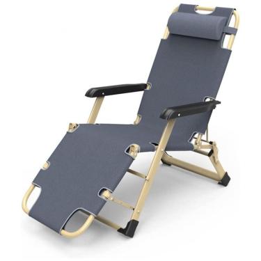 Imagem de Cadeira Reclinável Ajustável Gravidade Zero com Encosto Ajustável e Travesseiro, NABEIM, Cinza Claro