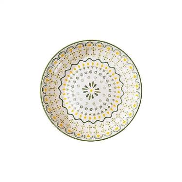 Imagem de Lata de lixo 4 pçs prato de jantar simples romântico creme cerâmica camafeu chá da tarde prato de sobremesa em casa para cozinha restaurante banquete