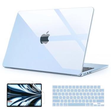 Imagem de B BELK Capa compatível com MacBook Air de 13 polegadas 2025 2024 2023 2022 M4 M3 M2 A3240 A3113 A2681, capa rígida de plástico + capa de teclado + protetor de tela para MacBook Air de 13,6 polegadas