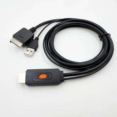 Imagem de Y.D.F Cabo adaptador PS2 para HDMI PS2 para conversor HDMI compatível com 4:3/16:9. Interruptor de proporção de tela funciona para PlayStation 1/PlayStation 2 HD Link Cable (S-Video Singal