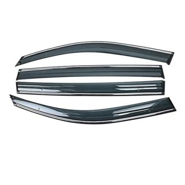 Imagem de GRJQRKHZ Defletor de janela lateral do carro para N&issan March Micra K13 2010-2017 Weathershied viseira de porta vento sol proteção chuva janela lateral defletores de vento