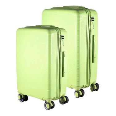Imagem de Kit Mala 23Kg + Mala 10Kg Polipropileno Inquebrável Verde
