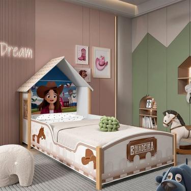 Imagem de Cama Montessoriana Infantil Solteiro 100% MDF Boaideira Branco Branco